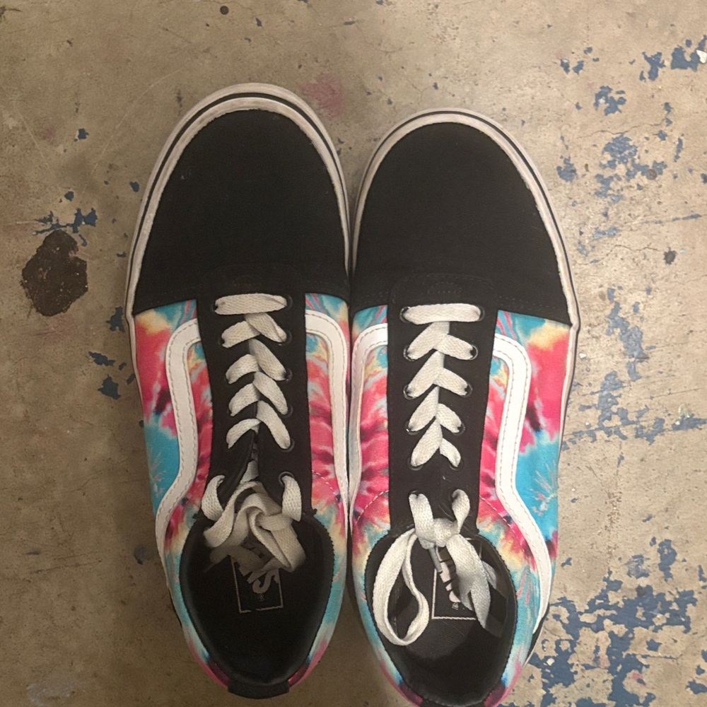 Vans Kids Sneakers - Black, Pink, Blue Tie-Dye